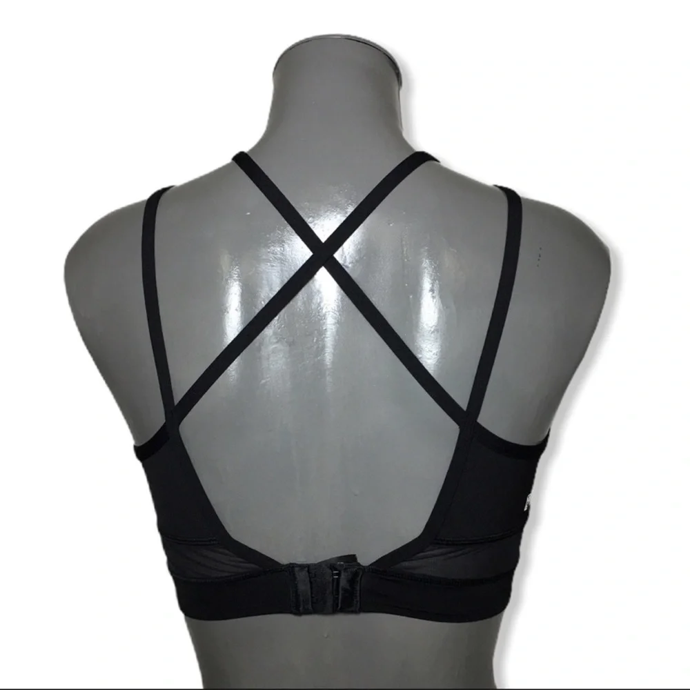 Victoria’s Secret PINK Mesh Panel Black Bralette, Size Small - Picture 2 of 4